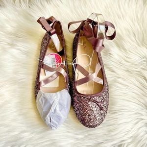 NWT Children’s Place Removable Ankle Wrap Ballet Flats